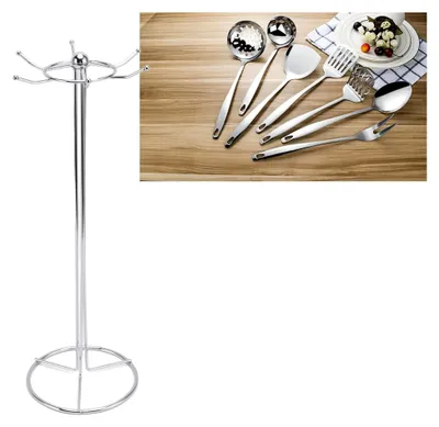 Produktbild von Kochutensilienhalter aus Edelstahl, multifunktionaler Organizer für Küchenutensilien
