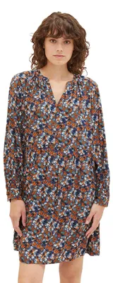 Productafbeelding van TOM TAILOR damesjurk 1037925, tuniekmodel met print, kleur: 32370-navy, motief: small tie dye flora