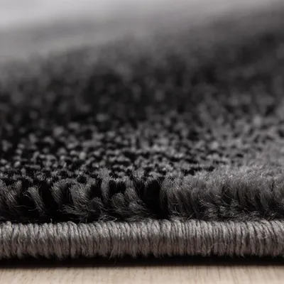Produktbild von Villa Möbel Miaique Wohnzimmer-Teppich, Designteppich, Abstrakt Wellen Design, Farbe:Schwarz, Grösse:80x150 cm