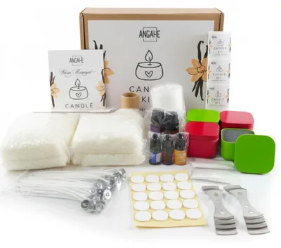 Kerzenherstellung-Set aus Sojawachs, Formen, Dochte, Essenzen