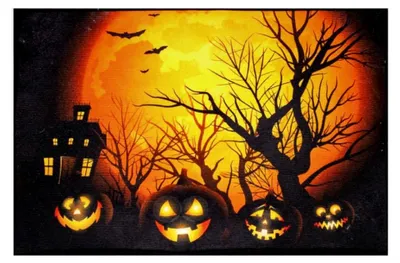 Produktbild von Halloween Kürbis Fußmatte 40 x 60 cm