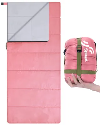 Immagine prodotto di Sacco a pelo estivo compatto - 190 x 85 cm - Cotone - Leggero e pieghevole - Per campeggio e trekking