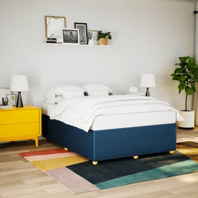Produktbild von Möbel2024 Bettgestell ohne Matratze Blau 140x200 cm Stoff Klassische Betten 214670