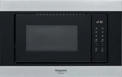 Image de Hotpoint MF20S IX HA.1 Noir, Acier inoxydable Micro-ondes Solo Intégré 20 l 900 W