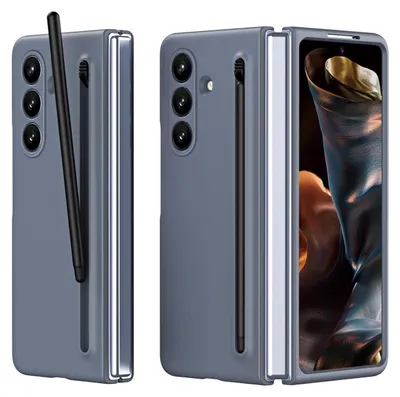 Immagine prodotto di Per Samsung Galaxy Z Fold7 5G Skinfeel cover protettiva con portapenne grigio scuro