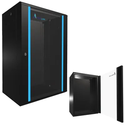 Produktbild von Extralink 18U 600x450 Black | Rack cabinet | wall-mounted