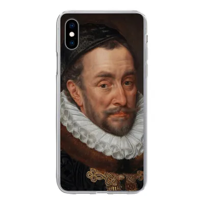 Produktbild von MuchoWow® Handyhülle Schutzhülle Hülle für iPhone Xs Wilhelm von Oranien - Gemälde von Adriaen Thomasz. Silikon Softcase Handy Hülle - Handytasche