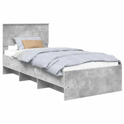 Obrázok produktu pre vidaXL Rám postele s čelom betónová sivá 120 x 123 cm materiál na báze dreva