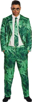 Produktbild von Mottoland 119165 54, Maskenkostüm, Erwachsener, Männlich, Prominenter, Cannabis suit, Grün