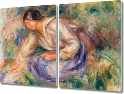 Produktbild von Coloray Hackbrett Küchenbrett Kochplattenabdeckung Schneidebrett Herdabdeckplatte 2x40x52 cm - Frauen Gras