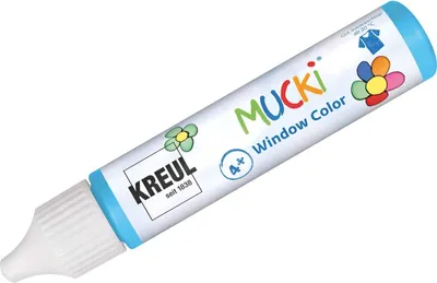 Immagine prodotto di KREUL 24410 Penna colorata per finestre "MUCKI" azzurro 29 ml