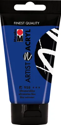 Produktbild von Marabu Acrylfarbe Artist Acryl ultramarinblau 958 75 ml