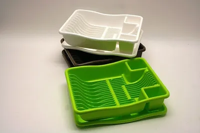Produktbild von TOP Geschirrabtropfkorb mit Tablett  38,1x29,2x10,1cm Abwaschkorb  Abtropfkorb Abtropfgitter Abtropfständer