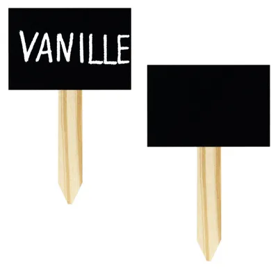 Produktbild von 3x Kreidetafel mit Stecker PVC schwarz 12x7.5cm