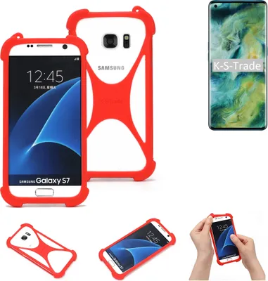 Produktbild von K-S-Trade Handy-Hülle kompatibel mit Oppo Find X2 Schutz-Hülle Bumper Silikon Schutz Hülle Cover Case Silikoncase Silikonbumper TPU Softcase