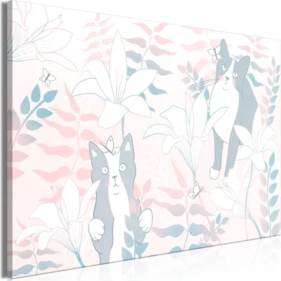 Produktbild von Italienischer Leinwand Leinwandbild - Cat Matters (1 Part) Wide - Secondt Variant 30x20 cm Für Kinder e-A-10005-b-b
