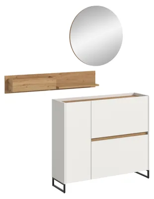 Produktbild von Garderoben-Set Drive 4 | weiß / Artisan Oak | 3-teilig