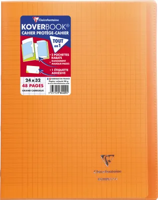 Image de Clairefontaine 10x Koverbook, 24x32cm, 24 feuilles 90g - Orange 984409C