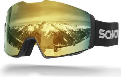 Produktbild von Schnorr Skibrille Edge | Full REVO Gold verspiegelt, Anti-Fog, UV400, 45 mm Band