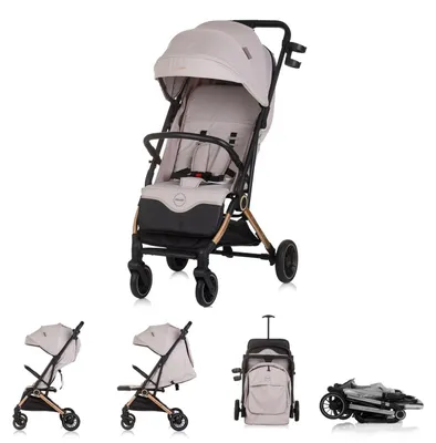 Produktbild von Chipolino Kinderwagen, Buggy Pixie zusammenklappbar Getränkehalter Korb 22 kg hellbraun
