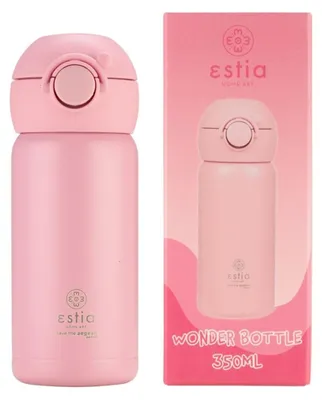 Produktbild von Estia | Isolierflasche - Thermosflasche - Trinkflasche - 350 ml - rosa - Edelstahl - Wasserflasche - Praktisch - für Kinder