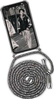 Produktbild von TWIST-Case + TWIST-Cord für iPhone 12, Farbe:White Noise (Silber)