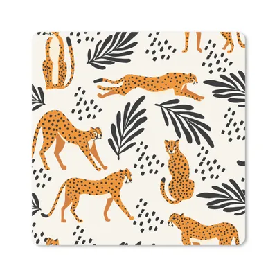 Produktbild von MuchoWow® Mauspad Mousepad Muster - Leopard 20x20 cm - Mousepads - Maus Mat - Pad - Mausunterlage - Desk Mat - Bureauartikeln