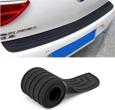 Obrázok produktu pre Gumová ochrana nárazníka čierna 90x7cm, samolepiaca ochrana prahov, odolná proti poškriabaniu a oderu, autopríslušenstvo SUV