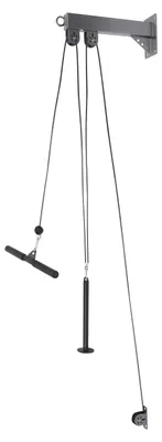 Immagine prodotto di Stazione di allenamento con carrucole - Sistema a carrucole da parete - Attrezzo per l'allenamento della forza per il petto - Barra per lat machine da 40 cm - Struttura di supporto per l'allenamento 44x17 cm - Carico massimo fino a 150 kg