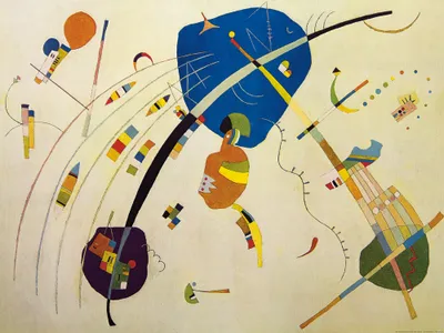 Produktbild von Wassily Kandinsky Kunstdruck Bild - Gegen Blau, 1939 (60 x 80 cm)