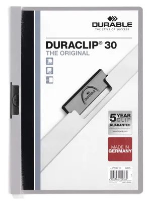 Image de DURABLE Chemise à clip DURACLIP® 30 A4, Gris, 220010