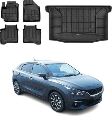 Image de OMAC Tapis & bac de coffre Set pour Suzuki Baleno 2015-2025 Caoutchouc 5x