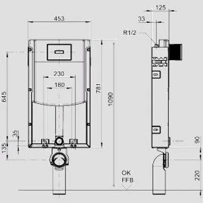 Produktbild von SANIT 95.721.00..0000 WC-Montageelement INEO IN ohne