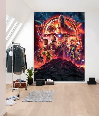 Produktbild von Papier Fototapete - Avengers Infinity War Movie Poster - Größe 184 x 254 cm