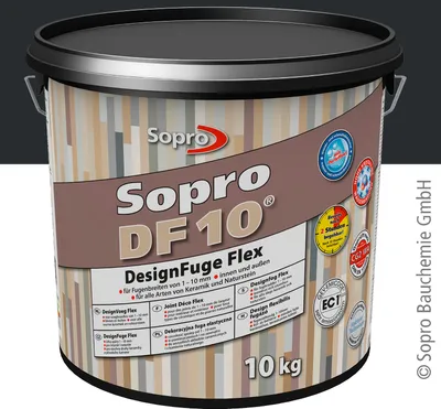 Obrázok produktu pre Sopro DesignFuge Flex DF 10 Schwarz 90 10kg Eimer