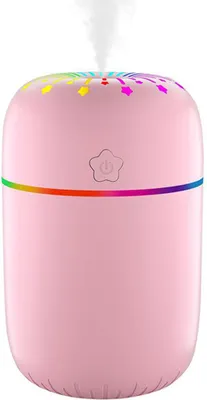 Produktbild von Kaltnebel-Luftbefeuchter 300 Ml, Tragbarer Mini-Luftbefeuchter, Rosa, Mit Automatischer Abschaltung Und 2 Nebelmodi Für Auto, Büro, Schlafzimmer