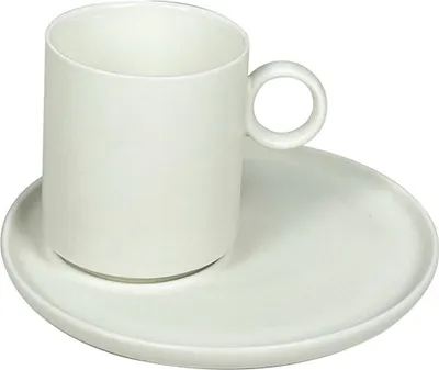 Obrázek produktu pro Elegantní 12dílné porcelánové šálky na kávu s podšálkem - 220 ml smetany