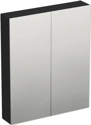 Produktbild von Jungborn Spiegelschrank TRENTA 60 x 14,4 x 72 cm schwarz zu LR29 matt 2-türig IP 44