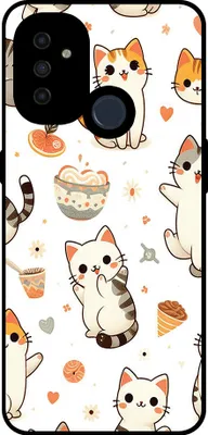 Produktbild von Smartphonica Telefon Fall geeignet für OnePlus Nord N100 mit Katze drucken - TPU zurück Abdeckung Fall Katze Design