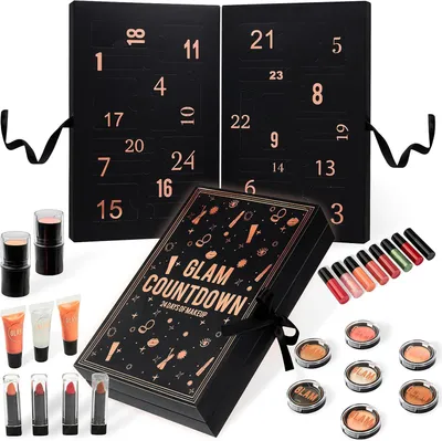 Produktbild von KreativeKraft Adventskalender 2025 für Frauen, Teenager & Mädchen – 24 Beauty & Hautpflege Produkte mit Make-up, Lippenstift, Lidschatten & Pflege
