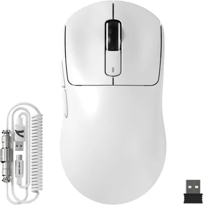 Produktbild von Maus PixArt PAW3950-Sensor,Bis zu 420000 DPI,BT/2,4G Kabellose/Kabelgebundene mit Spiralkabel,100M Klicks Optische Mikroschalter,für PC/Xbox/PS5/Mac