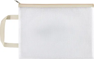 Produktbild von Netztasche mit Reißverschluss, A4-Letter-Format, transparente Aktentasche aus Kunststoff, wasserdicht, mit Reißverschluss, Dokumentenaufbewahrungstasche für Reisen, Schule, Bürobedarf