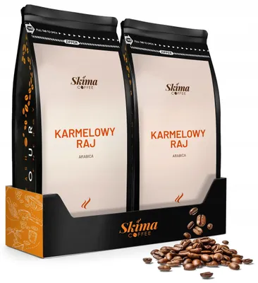 Produktbild von Kaffeebohnen 2 x 1 kg KARAMELL-PARADIES aromatisiert 100 % Arabica frisch geröstet für Vollautomaten