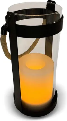 Obrázek produktu pro Solární vodotěsná lampa IP44 – Dekorativní venkovní osvětlení pro terasy a balkony – Venkovní svítidlo – LED – Solární lampa