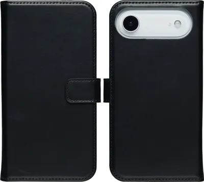 Image de Selencia Bibliothèque en cuir véritable pour l'Apple iPhone Air - Noir