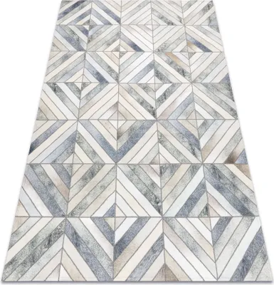 Zdjęcie produktu dla Dywan PATCHWORK 21721 beż / szary - Skóra bydlęca, geometryczny beżowy 160x230 cm