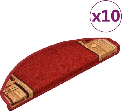 Produktbild von Stufenmatten Selbstklebend 10 Stk. 65x21x4 cm Rot