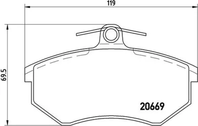 Produktbild von Brembo Bremsbelagsatz, Scheibenbremse Vorderachse P 85 092