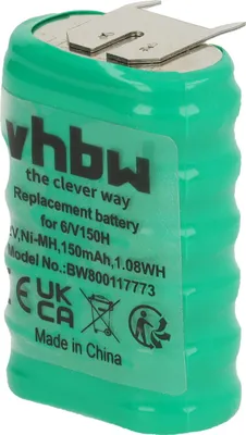 Produktbild von vhbw NiMH Ersatz Knopfzellen-Akku (150 mAh, 7,2 V, NiMH)