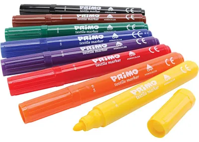 Produktbild von PRIMO Stoffmalstifte, Sortierte Farben, 8 Stk/ 1 Pck [HOB-701295]